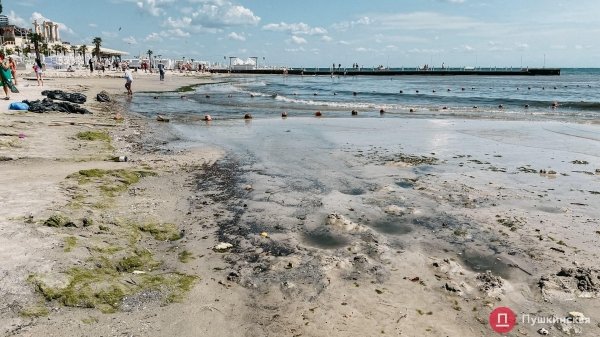 Мусор, размытая дорога и вырванный асфальт: как выглядит Аркадия после ночного ливня. Фоторепортаж