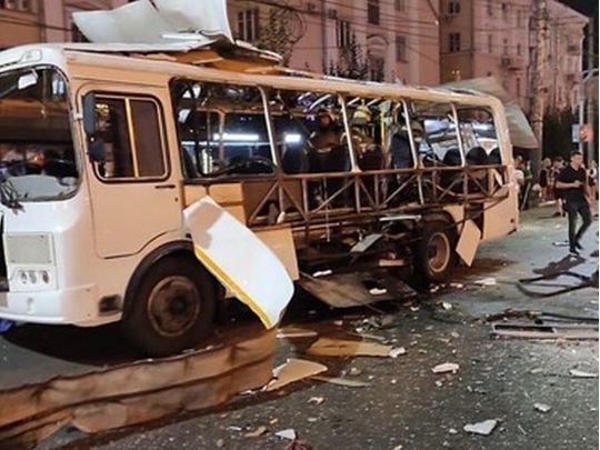 Момент вибуху автобуса у Воронежі потрапив на відео