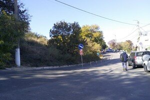 Против парковки на обочинах: возле "Ланжерона" установили разделительные столбики