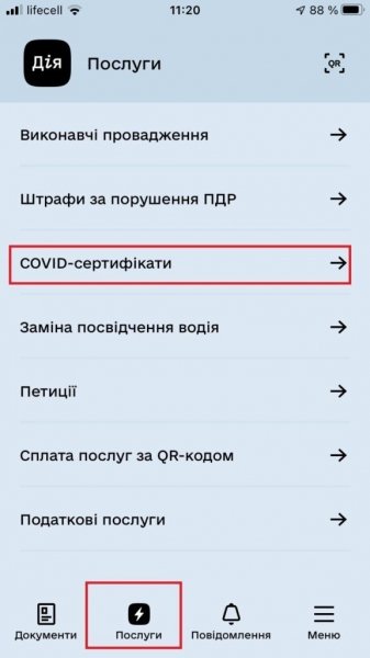 Украинцам подсказали, как загрузить COVID-сертификат в «Дію» с бумажным паспортом