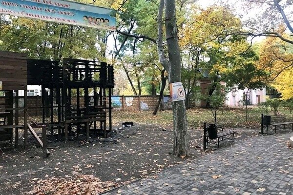 В Одессе вандалы сожгли детскую площадку
