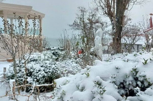 Гололед и санки: в Одессу пришла настоящая зима (фото)