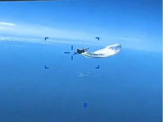 Росіяни навмисне атакували американський дрон над Чорним морем: у мережі з'явилося відео з безпілотника