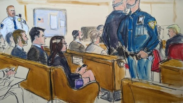 Художники зала суда над Трампом: зоркие глаза и ловкие руки