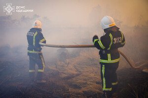 В Одессе вспыхнул масштабный пожар на полях орошения: возгорание гасили в течение нескольких часов