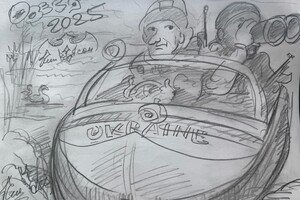 Художник-карикатурист из Одессы передал шаржи на передовую